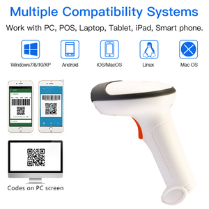 KEFAR 1D/2D Wireless Wired Barcode Scanner Blue-tooth <strong>QR</strong> <strong>Codes</strong> Reader PDF417 Handheld Barcode Reader Support for Logistic Store - Product Image 4