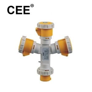 Adaptador de tomada industrial ecee 250v caravan, 3 vias, conector de tomada múltipla 16a 3p