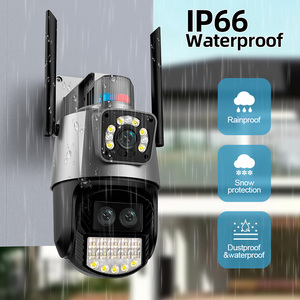 KERUI üç Lens açık kamera Full HD 8X dijital Zoom güvenlik kamera 6MP ağ kamerası PTZ otomatik takip gözetim CCTV - Product Image 6