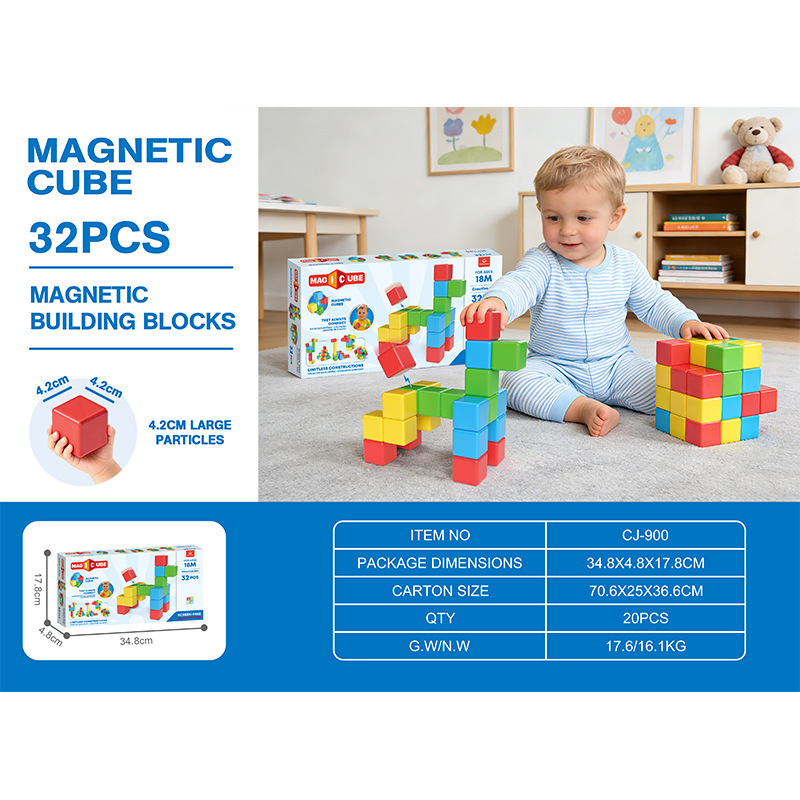 CJ-900 Cubes magnétiques de 4,2 cm (32 pièces)