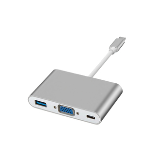 Base 2 en 1/3 en 1HUB Entrada USB Resolución 4K VGA + HDTV HD Splitter Dock para captura y grabación de video Compatible con Win - Product Image 6