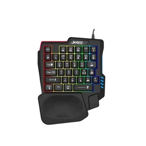 Single Hand Luminous Gaming Keyboard Mouse With Wrist Rest LED Backlit 35 Keys Ergonomic <strong>Game</strong> <strong>Controller</strong> for <strong>Computer</strong> PC - Product Image 1