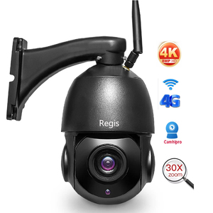 8MP 4K 30X光学变焦全彩夜视4g sim卡凸轮户外无线安全系统4g闭路电视网络摄像机 - Product Image 1
