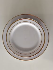 Gold Plate Cutlery Set Cup Plate Tableware Cheap Custom <strong>Decal</strong> Porcelain Plates Set Party Tableware Bone China 150 Plasti - Product Image 6