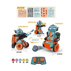 3 in 1 smart programmation robot da calcio fai da te assemblare kit di costruzione di robot pinza di interazione e sharpshooter STEM rc robot toys - Product Image 3