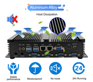 4 RS232 COM Intel Core I5 3317U/ Celeron 1037U Mini PC 8USB VGA + HD Dual LAN silenzioso Computer Desktop industriale minuscolo PC - Product Image 4