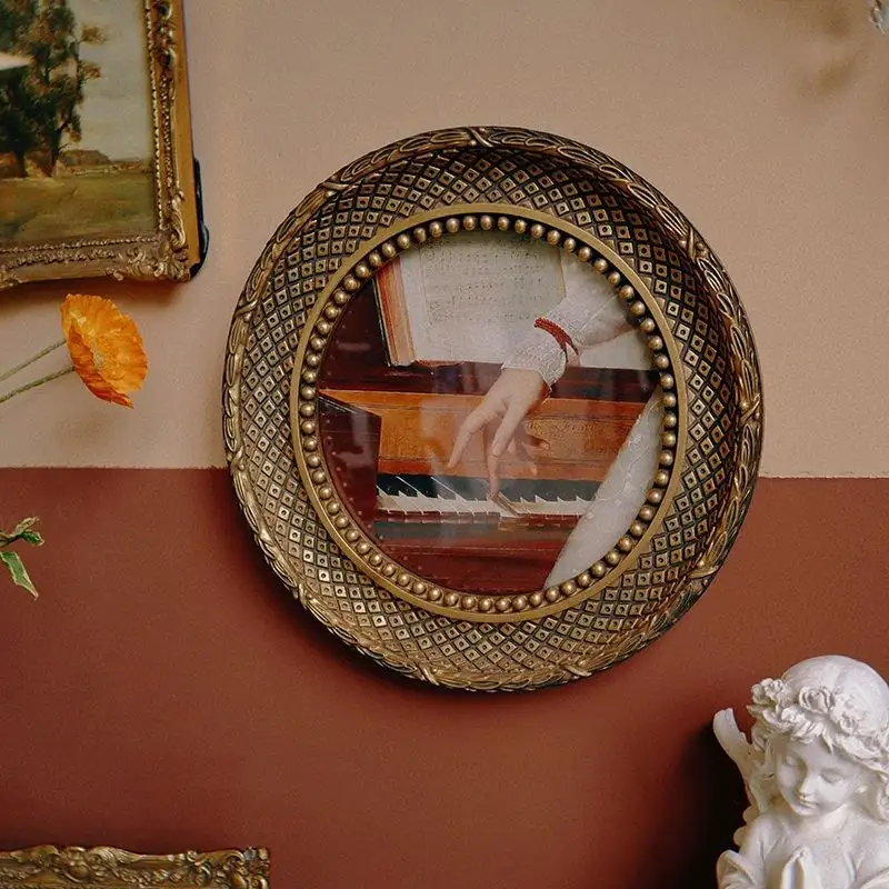 لوحة زخرفية كلاسيكية باروك على الطراز الأوروبي لوحة دائرية معلقة لغرفة المعيشة بالخط غرفة نوم الشرفة البيانو الأقلية