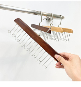批发木制衣架衣架多功能家用衣架 - Product Image 4