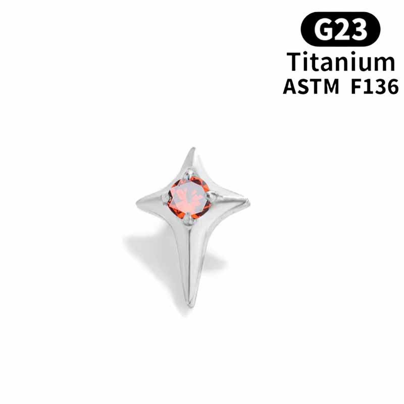Colore naturale titanio 5a zircone rosso