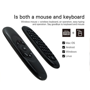 Mini teclado Air Mouse inalámbrico recargable C120 de 2,4 GHz Control remoto retroiluminado Universal para teclados de juegos de TV de ordenador