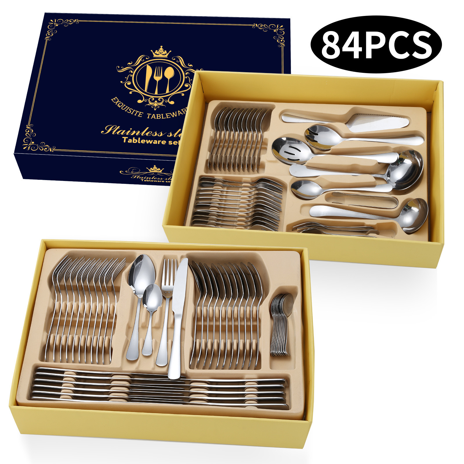 Ensemble de couverts 84 pièces - Argent