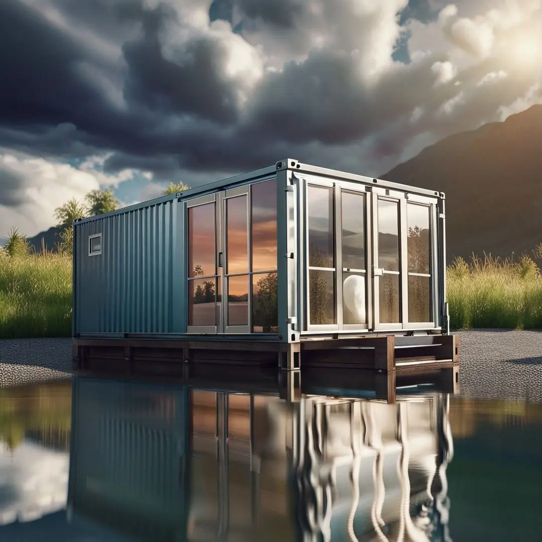 Piccola casa del contenitore della casa del verde di progettazione moderna del contenitore completamente incorporato della casa del mobile da vendere LL