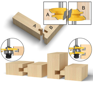 ชุดดอกเราเตอร์ลิ้นและร่อง6มม. 12มม. 2ชิ้น & เครื่องตัดเดือย45องศา1ชิ้น - Product Image 6