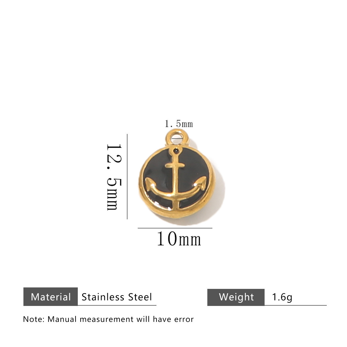 Black round anchor