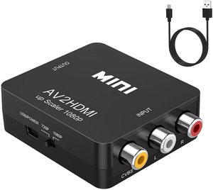 BMG AVDH-01 RCA <strong>to</strong> <strong>HDMI</strong> AV <strong>to</strong> <strong>HDMI</strong> Converter Supporting PAL/NTSC 1080p Audio and Video Converter - Product Image 1