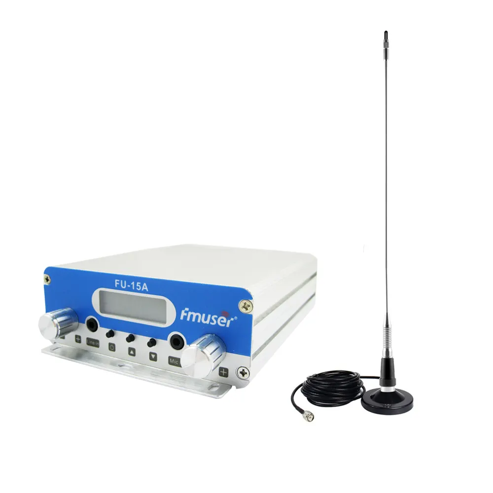 Transmissor fm + antena de rádio czh CZE-15A FU-15A 15w, equipamento de estúdio para carro, casa, conferência, igreja