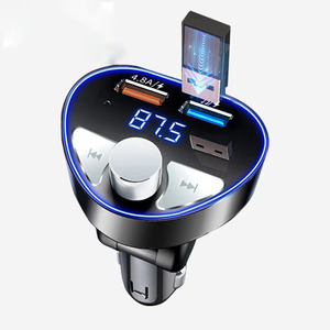 PSDA无线5.0免提车载套件音频MP3播放器FM发射器4.8A USB快速充电器汽车TF/u盘音乐播放 - Product Image 1