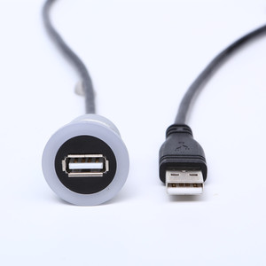60米PC汽车仪表板安装USB 2.0公母插座延长板电缆不同led颜色 - Product Image 3