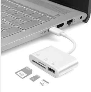 2024 Drop Ship Factory Atacado relâmpago para HDMI-compatibl Adaptador VGA Áudio AV Conector Digital Múltiplo