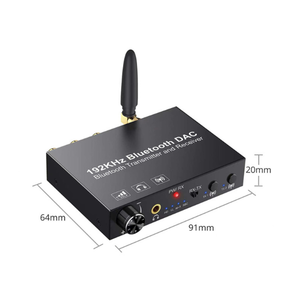 192Khz Digital a analógico Bluetooth 5,0 DAC audio digital a analógico Digital analogica SPDIF a RCA convertidor de Audio de ajuste de volumen - Product Image 2