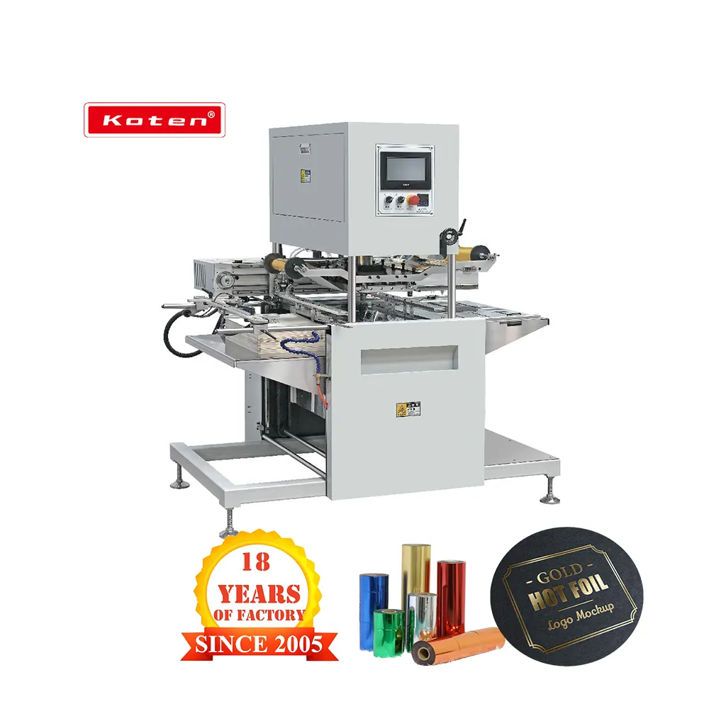 Stampatrice calda industriale automatica della macchina di stampa della stagnola di oro per la carta di carta