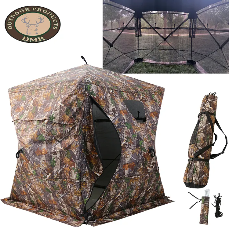 180 270 degrés voir à travers personnaliser équipement de chasse pliable étanche sports de plein air Camouflage durable pop up tente aveugle