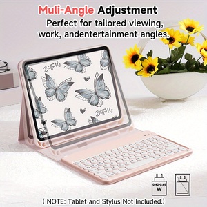Jemdo 2,9 Zoll TPU Back Shell Tastatur hülle Set für iPad Air 1/2/3/4/5 Inklusive Pen Slot Cover für iPad Pro