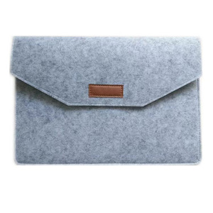 Recycle Light Weight Laptop Cover <strong>case</strong> Bag Felt Envelope <strong>Computer</strong> Sleeve Bag with Button Custom logo - Product Image 2