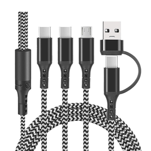 Yüksek kaliteli çok fonksiyonlu veri kablosu 5 in 1 kablo USB a mikro tip c Usb kablosu için tüm cep telefonları telefon - Product Image 6