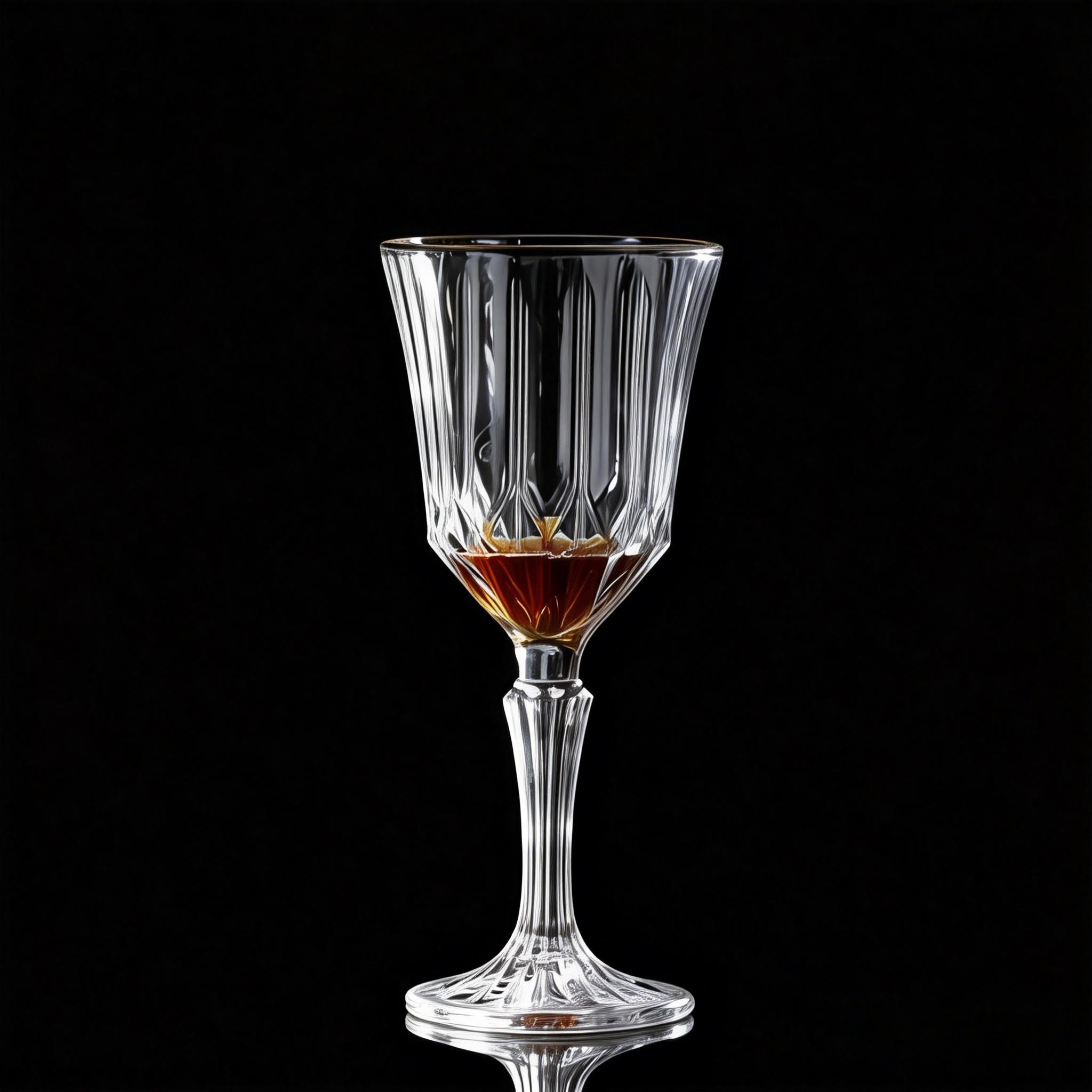 Transparent high wine glass