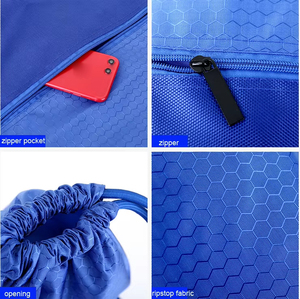BSCI fabrika özel Logo ipli çanta tam renkli Cinch sırt çantası geri dönüşümlü su geçirmez Polyester İpli fermuarlı çanta - Product Image 3