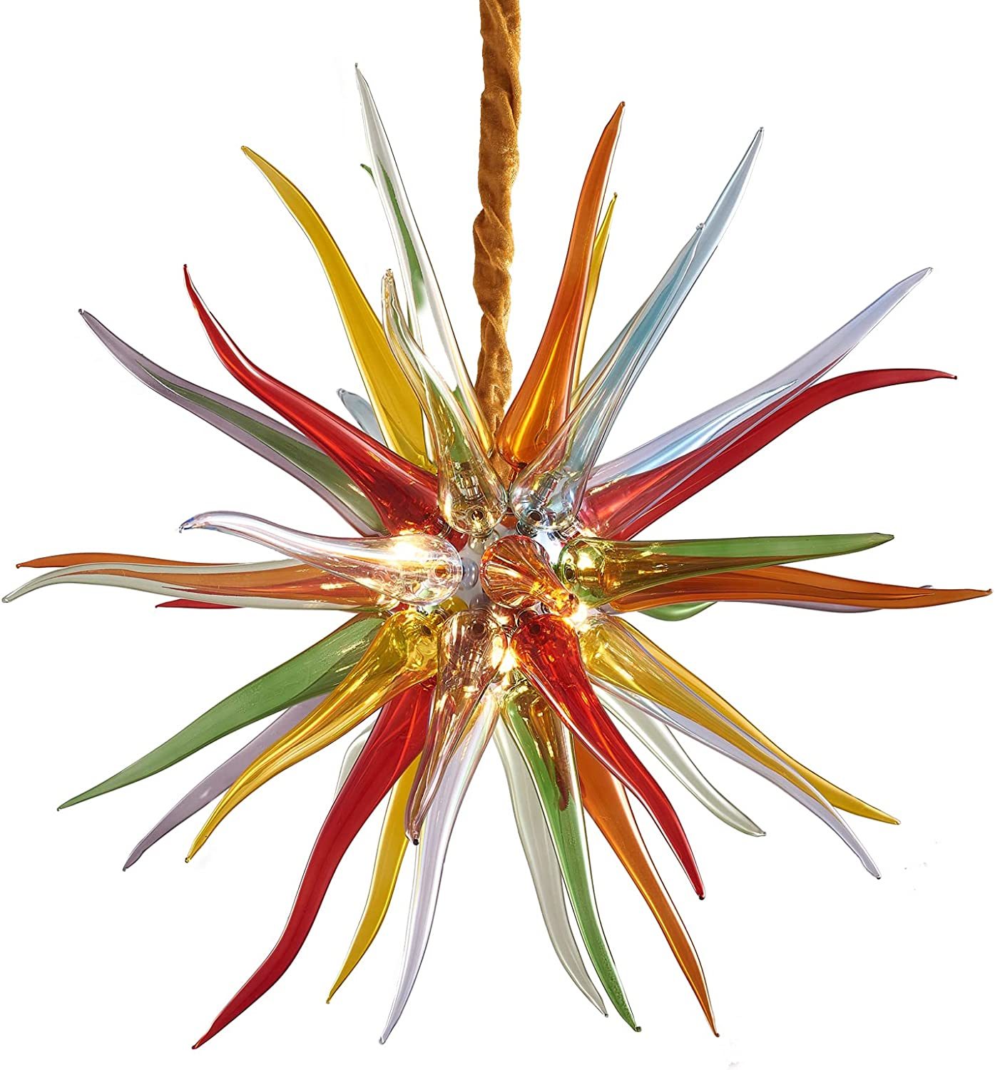 blown glass chandelier