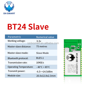 BT24 SMT Module BLE5.1 Support Scan QR Code to Connect Transceiver Serial Communication Bluetooth Module for <strong>Arduino</strong>/Android/iOS