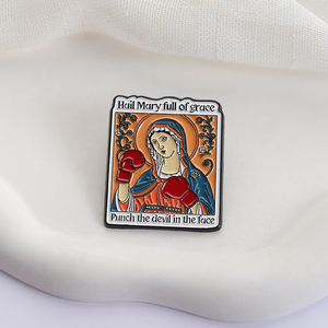 Phim hoạt hình đấm bốc men pins mưa đá Mary đầy đủ của Ân Sủng đấm ma quỷ trong khuôn mặt trâm cài ve áo huy hiệu thời trang đồ trang sức bạn bè quà tặng - Product Image 3