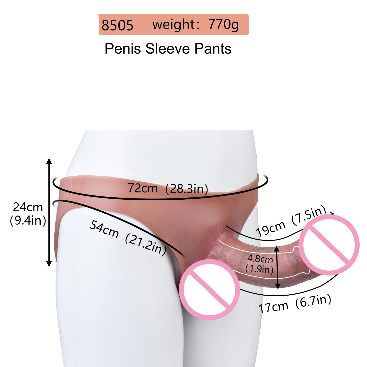 8505 longueur des manches 19cm