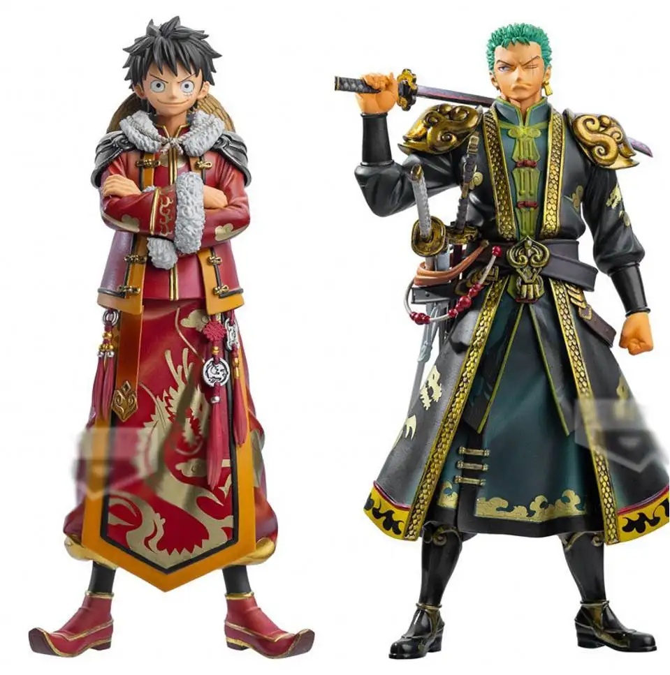 2 stilleri tek parça Dxf Zoro Luffy çin yeni yıl tarzı Grandlin erkekler koleksiyonu modeli Anime figürü eylem oyuncaklar