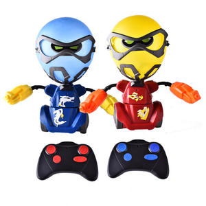 2 jugadores juguete eléctrico interactivo RC boxeo lucha Robot Control remoto batalla globo-hombre Robot con luz y sonido divertido para chico