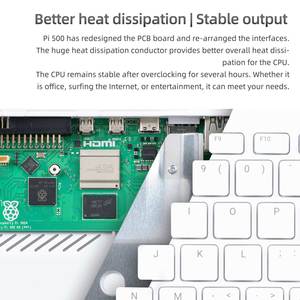 Raspberry Pi 500 Computadora de placa única (versión estadounidense) - Product Image 3