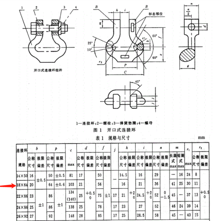 Grade C Single Bolt Coal Mining Chain Shackle