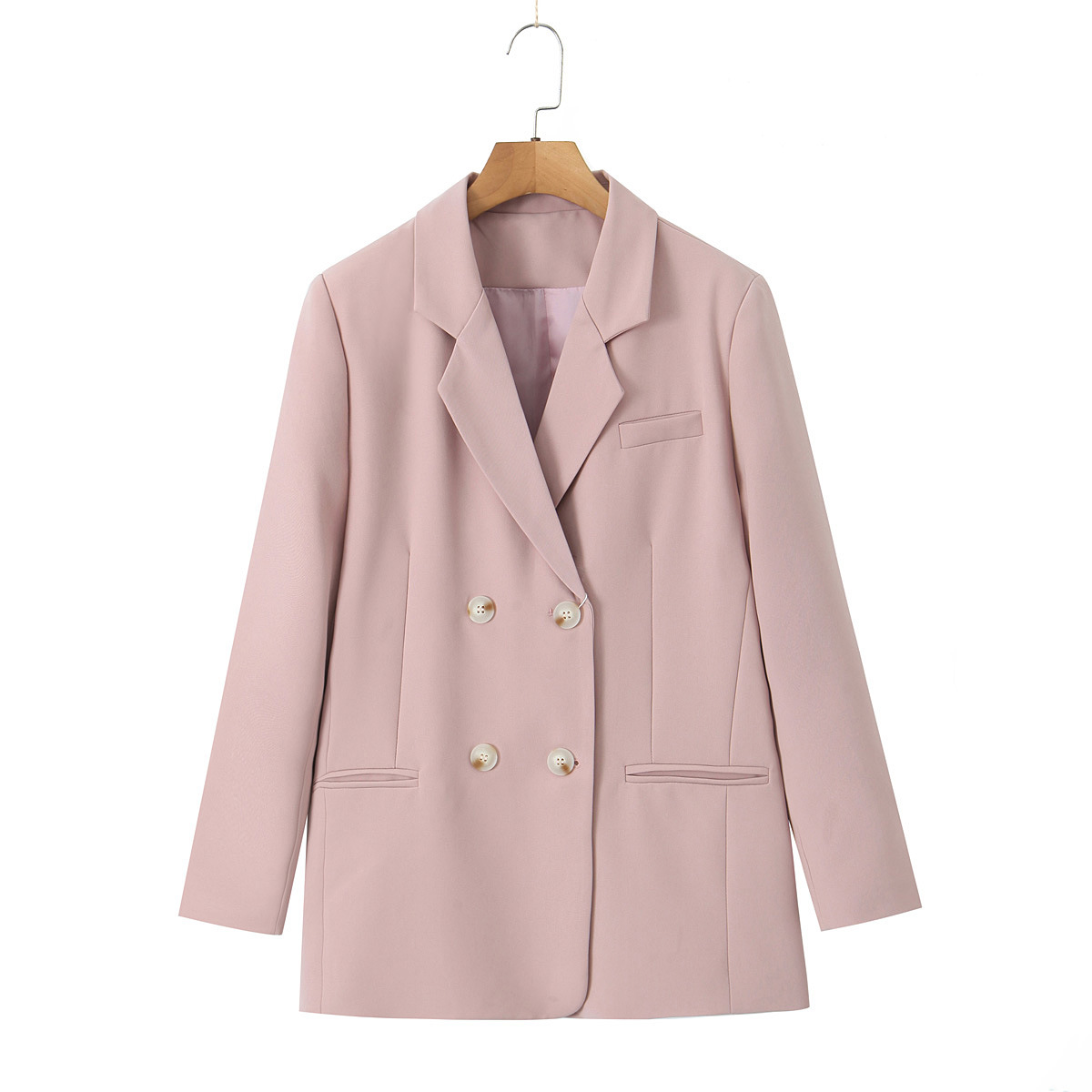 ชุดสูทสีชมพูกุหลาบ