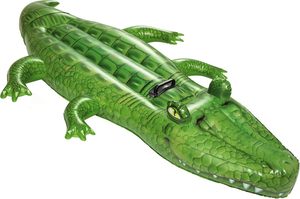 ビーチマットレス漫画動物型PVCインフレータブルワニ柄プールフロート水泳フロートサーフボード - Product Image 4