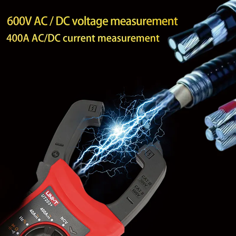 400A ~ 600A AC/DC 전류 디지털 자동 범용 클램프 미터 자동 온도 테스트 NCV