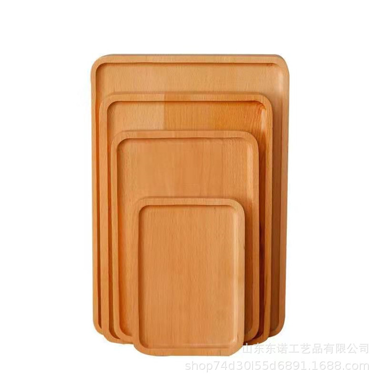 Pieza cuadrada de madera de haya, 18,5*13*1,5cm