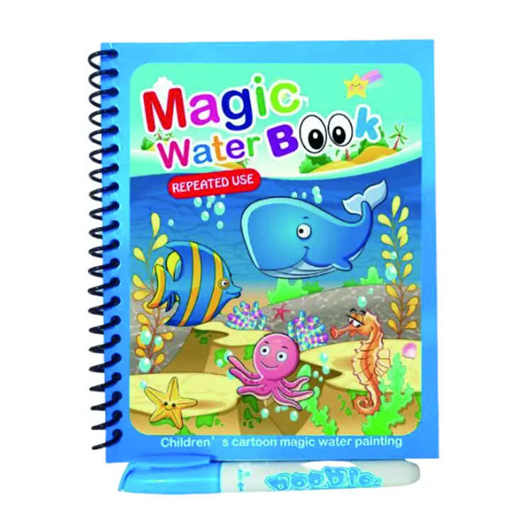 2023 niños juguete Graffiti pluma reutilizable libro para colorear agua imagen libro Pintura tablero de dibujo libro de dibujo mágico