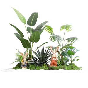 レストランホテルオフィス廊下装飾人工盆栽植物ツリー模擬景観デザイン - Product Image 4