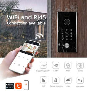 Anjielo Smart Home Tuya WiFi Video timbre RFID teclado 1080P Smart Life Cámara POE IP intercomunicador SISTEMA DE Control de acceso a prueba de agua - Product Image 3