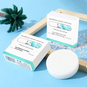 Sữa dê nguyên chất muối biển protein tơ đu đủ mặt cơ thể rửa xà phòng giữ ẩm làm bằng tay trong suốt giảm điểm (có thể tùy chỉnh) - Product Image 6