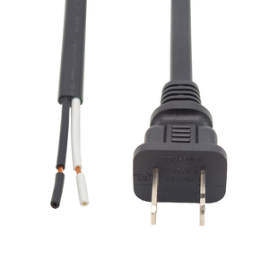 Nema 2 Pin cáp điện NISPT-2 phẳng 18AWG NEMA 1-15p cắm để kết thúc miễn phí USA dây nguồn - Product Image 4