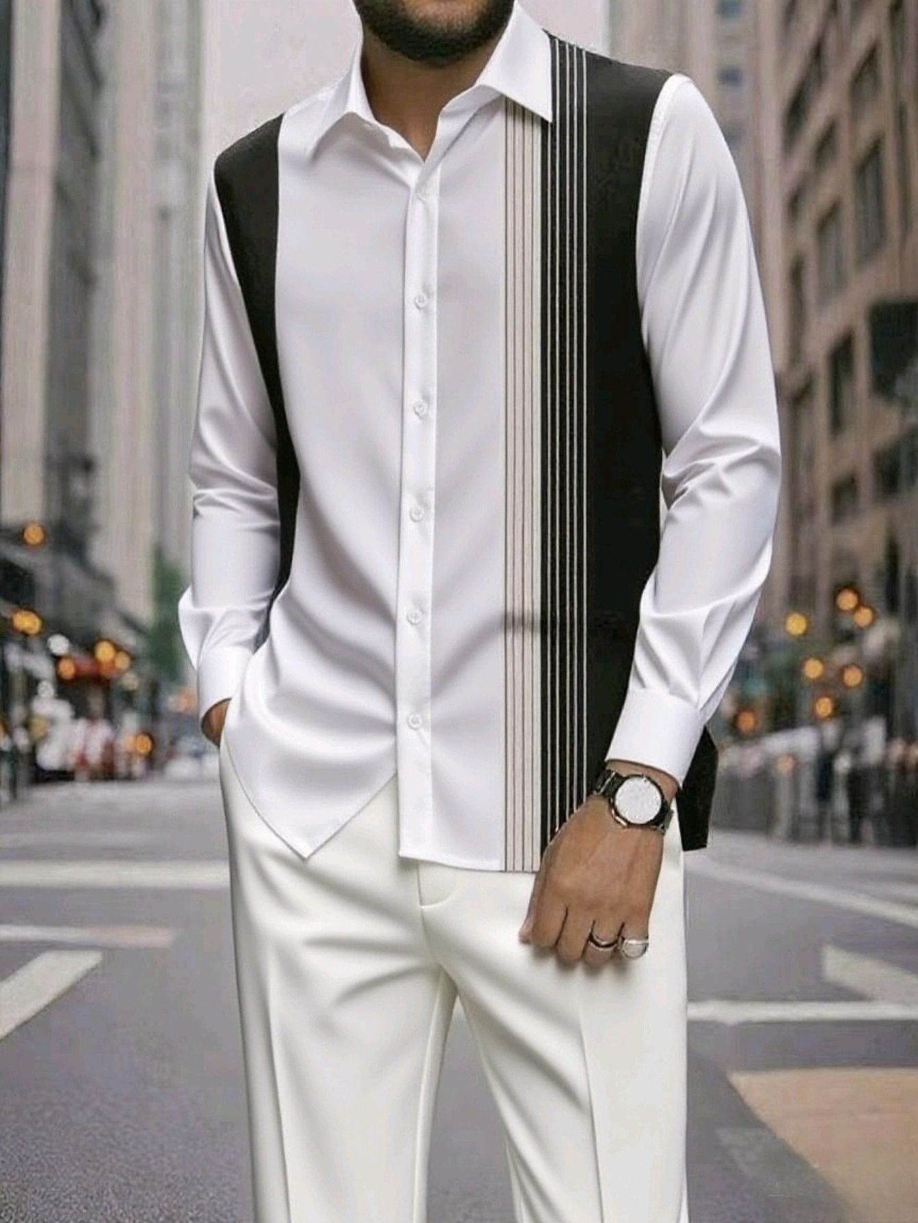 Col montant C0015 - Blanc