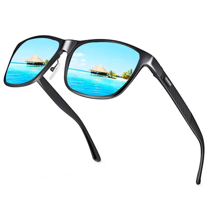 Aluminium sonnenbrille für männer sonnenbrille angeln polarisierte sport reiten fahren fahrer gläser sonnenbrille